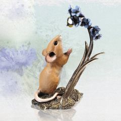 Mouse & Bee Bluebells Figurine