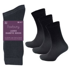 Pack of 3 x Ladies Comfort Socks Twinpack