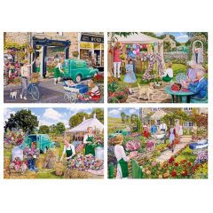 The Florist's Shop 4 x 500-Piece Jigsaw Set