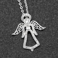 Guardian Angel Silver Plated Necklace