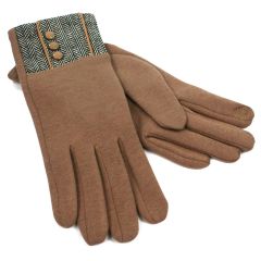 Herringbone Oatmeal Gloves
