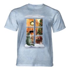 Magic Blue Christmas Cat T-Shirt