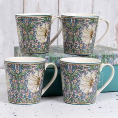 Set of 4 William Morris Pimpernel Mugs