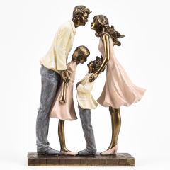 Family Kissing Figurine