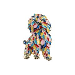 Rainbow Dog Brooch