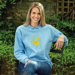 Embroidered Daffodil Jersey Top