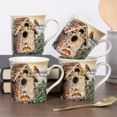 Set of 4 Robin Mugs