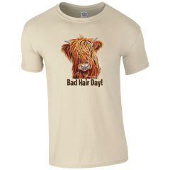 Bad Hair Day T-Shirt Beige