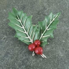 Holly Berry Brooch