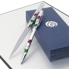 Mackintosh Rose Pen and Paperknife Set