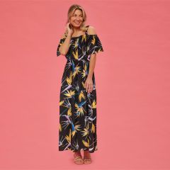 Birds of Paradise Print Dress