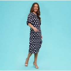 Navy Paint Spot Dress