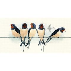 Springtime Swallows Cross Stitch Kit