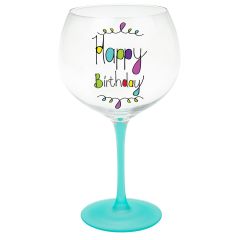 Happy Birthday Gin Glass