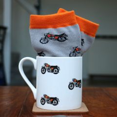 Motorbike Mug and Sock Set