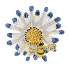 Bee on Flower Brooch