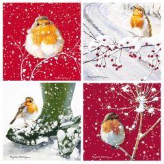 Bumper Box of 40 Robin Christmas Cards