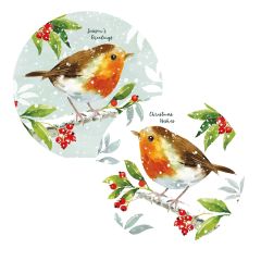 Robin Redbreast Round Cards