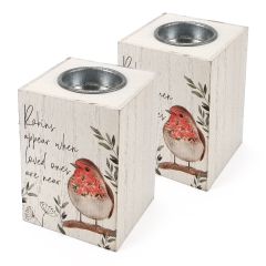 Robin Tealight Holder Set