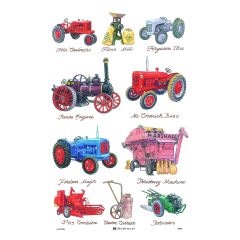 Farmyard Machinery Tea Towel