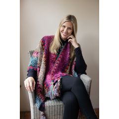 Fuschia Tassels Jacket Poncho