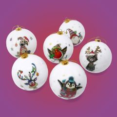 Set of 6 Kooks Baubles