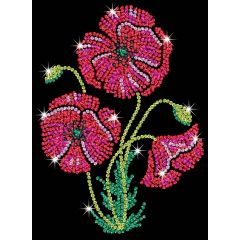 Poppies Sequin Art