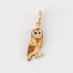 Enamel Barn Owl Charm