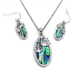 Paua Pendant and Necklace Set