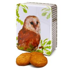 Barn Owl Tin with Biscuits