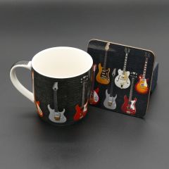 Classic Guitar Mug and Coaster Set