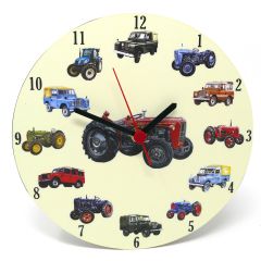 Tractor and Land Rover Clock