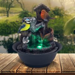 Robin & Bluetit Water Feature