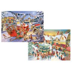 Xmas Market & Santa’s Supper 2 x 500-Piece Jigsaws