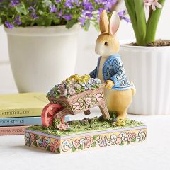 Peter Rabbit with Wheelbarrow Figurine