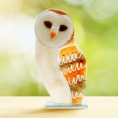 Fused Glass Barn Owl