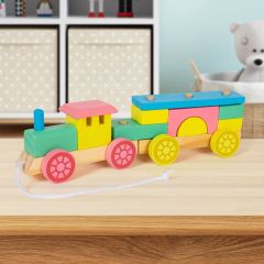 Wooden Pull-Along Train
