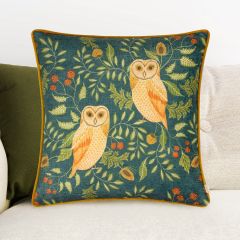 Hawthorn Owls Teal Cushion
