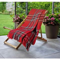Red Tartan Cotton Throw