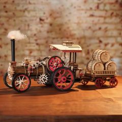 Mechanical 3D Wooden Steam Engine Puzzle